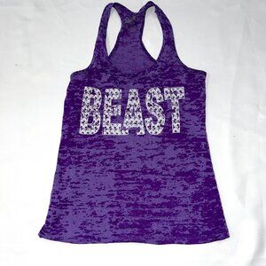 Purple Beast Athletic Racerback Tank Size S